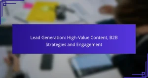 Génération de Leads : Contenu à Haute Valeur, Stratégies B2B et Engagement